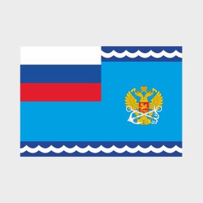 Флаг стандартный двусторонний с подкладкой Федеральное агентство морского и речного транспорта