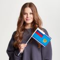 Флаг малый двусторонний с подкладкой Федеральное агентство морского и речного транспорта