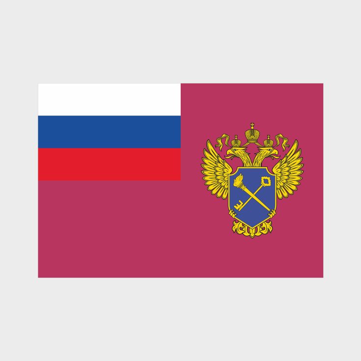 Флаг среднего размера двусторонний Федеральная служба финансово-бюджетного надзора