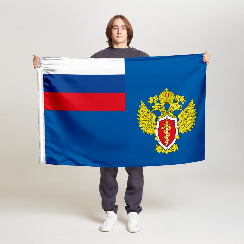 Флаг стандартный односторонний прямая печать Федеральная служба РФ по контролю за оборотом наркотиков