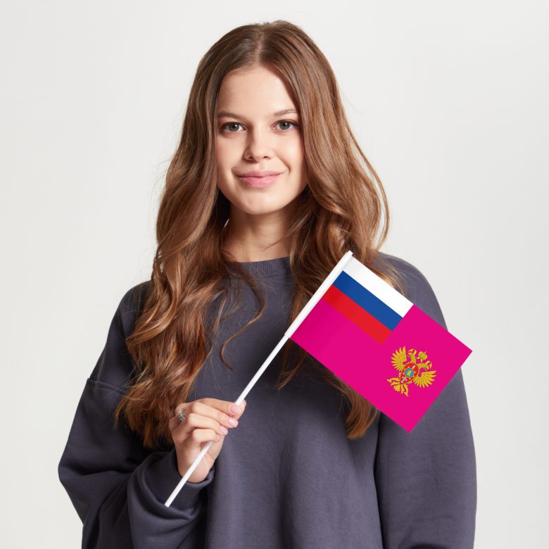 Флаг малый двусторонний с подкладкой Федеральная служба по оборонному заказу