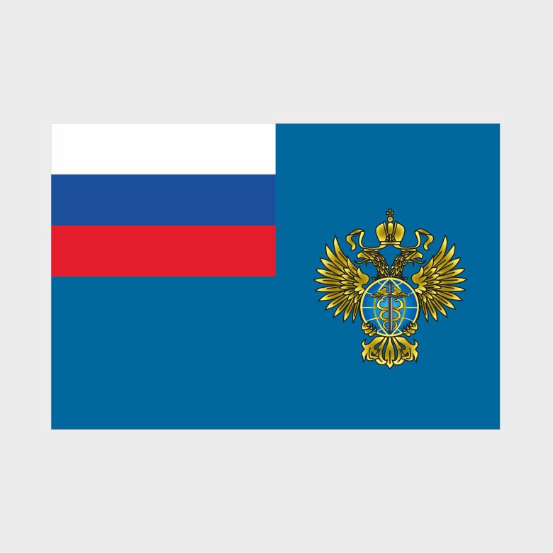 Флаг среднего размера двусторонний с подкладкой Федеральная служба по военно-техническому сотрудничеству