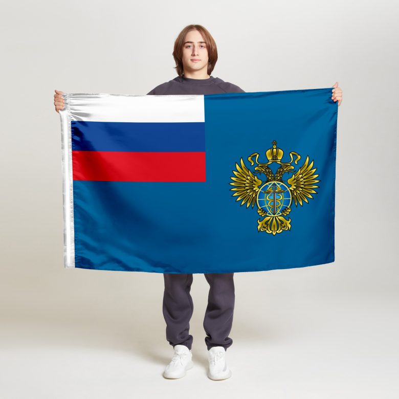 Флаг стандартный двусторонний с подкладкой Федеральная служба по военно-техническому сотрудничеству