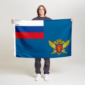 Флаг стандартный двусторонний с подкладкой Федеральная служба налоговой полиции РФ