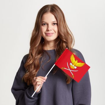 Флаг малый односторонний прямая печать Сокол