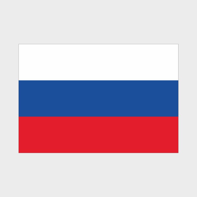 Флаг среднего размера двусторонний с подкладкой России