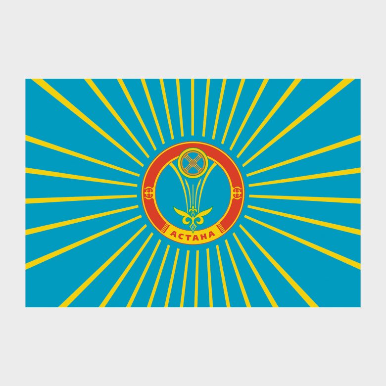 Флаг малый двусторонний, Блэкаут Астана