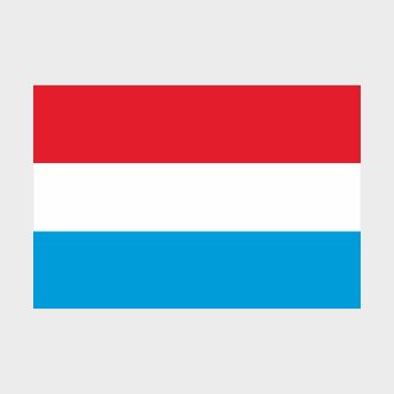 Флаг среднего размера односторонний, прямая печать Люксембург