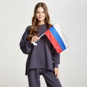 Флаг среднего размера односторонний, прямая печать России