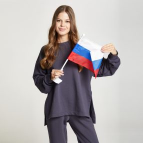 Флаг среднего размера односторонний, прямая печать России