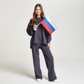 Флаг среднего размера односторонний, прямая печать России