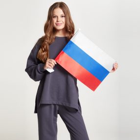 Флаг среднего размера односторонний России