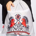 Рюкзак для сменной обуви с накладным карманом на молнии, лямки из шнура