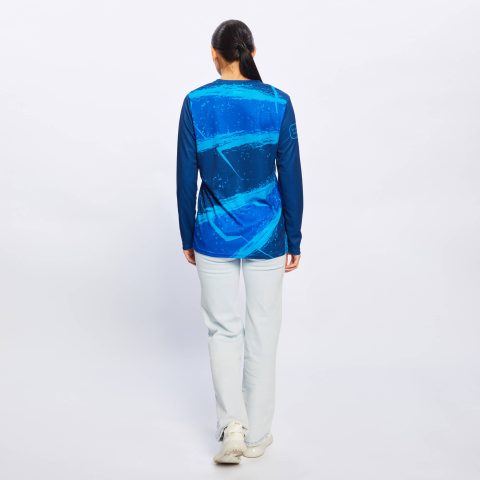 НФ-00042551-04-Лонгслив женский, прямого силуэта, горловина круглая, рукав длинный, втачной, 44(S)w. Ложная сетка 135 гр.кв.м. (10)