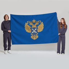 Флаг большой односторонний с прямой печатью Счётная палата РФ