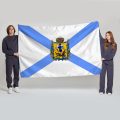 Флаг большой односторонний Архангельская область (золотой герб)
