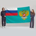 Флаг большой односторонний с прямой печатью Министерство иностранных дел РФ