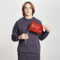 Флаг Победы Серый серп_малый_двусторонний_без_подкладки_15х22см_Мокрый_шелк