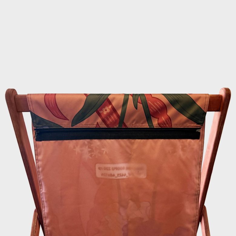 Шезлонг с чехлом на молниях (двусторонний), 48×124см