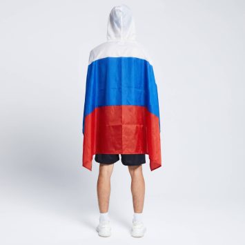 Накидка-флаг с капюшоном, на завязках