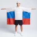 Накидка-флаг с капюшоном, на завязках