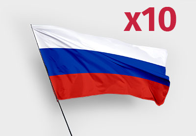 Комплект Флагов России 90×135см 10 штук