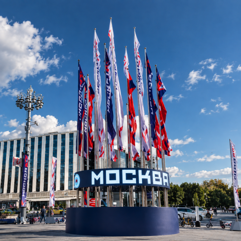 Как Москва сияла в оформлении РУСФЛАГ ко Дню города 879